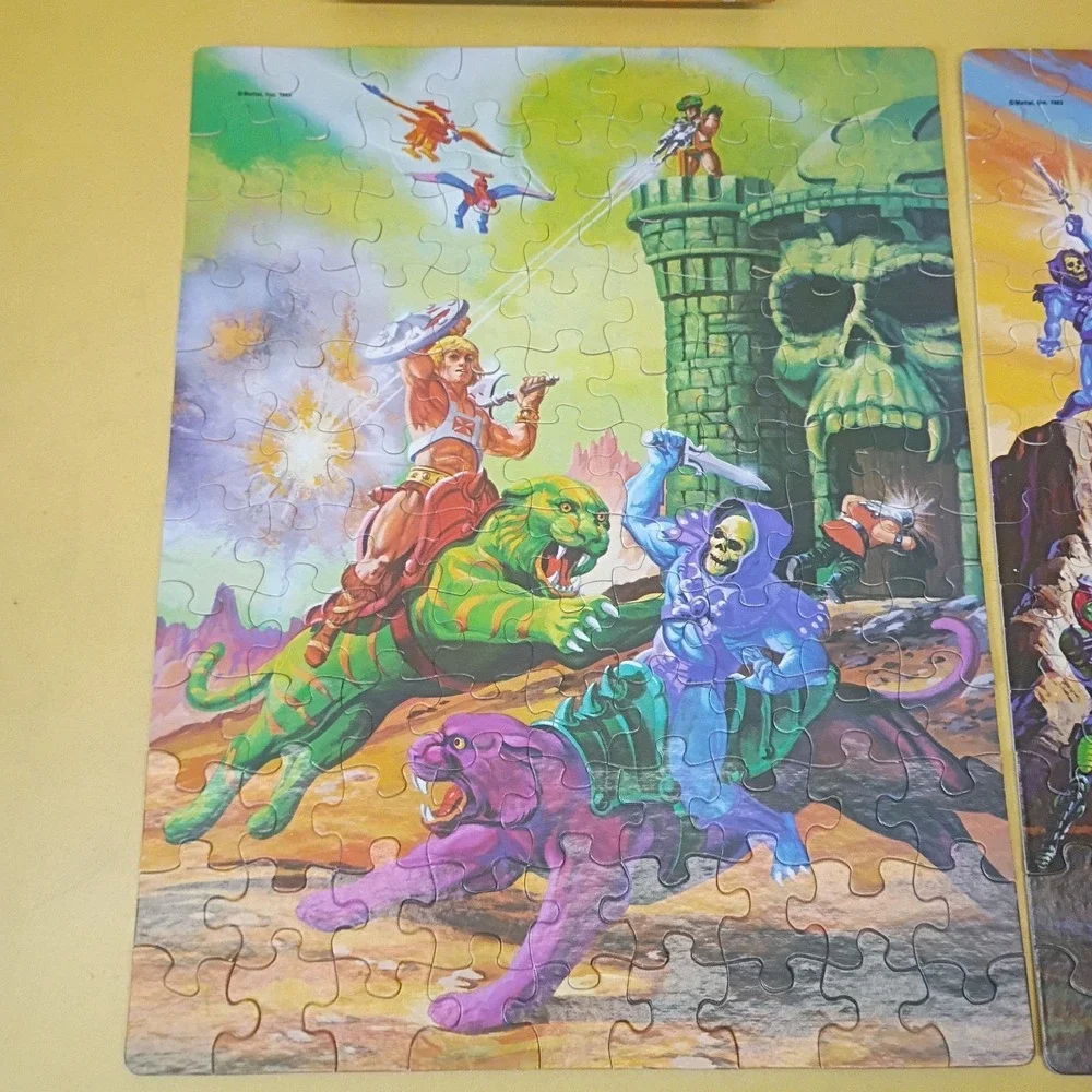Vintage 80's Masters of the Universe He-Man Golden Jigsaw Puzzle Lot (1 Missing)